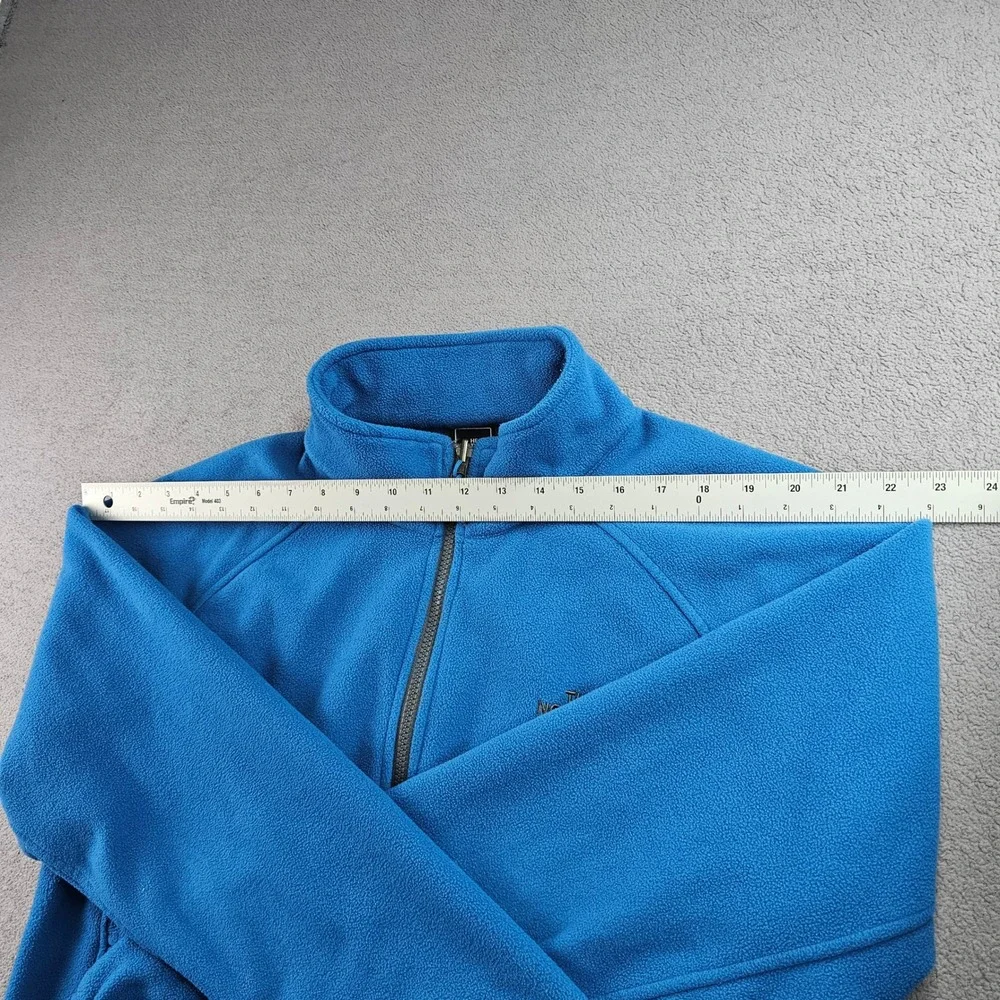 The North Face Fleece Jacket Men's Medium Blue Regular Fit Long‎ Sleeve Full Zip